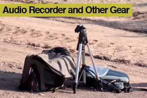 Zoom H4n, LCDVF, Tripods